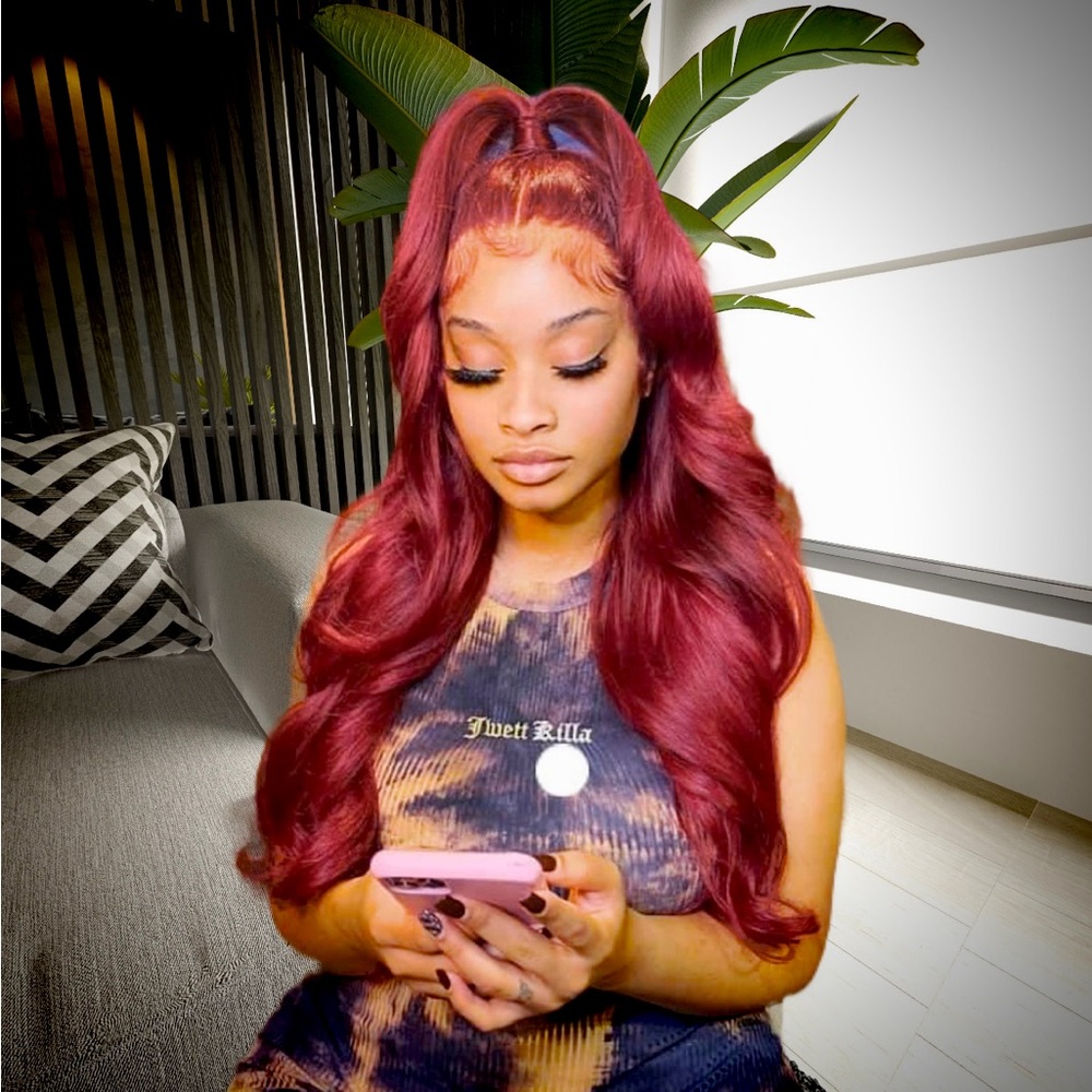 This is a 26 inch Frontal wig , all wigs come style. 100% Human Hair